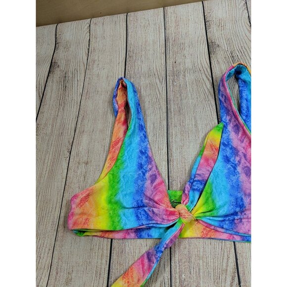 Lover Friends Bikinis Rainbow Tie Front Size Medium - Picture 3 of 5